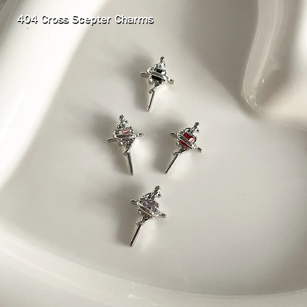 -Cross Scepter- Vintage Chill Style Nail Charms Chrome Twining Magic Wand Metallic Decors Various Cross Manicure Accessories 404
-Cross Scepter- Vintage Chill Style Nail Charms Chrome Twining Magic Wand Metallic Decors Various Cross Manicure Accessories 404