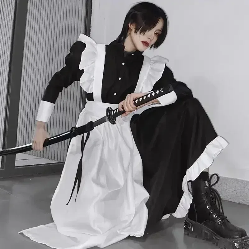 Large Size Women Maid Outfit Long Dress Apron Lolita Dresses Men Clothes Unisex Cafe Waitress Costume Cosplay Anime Costume
Large Size Women Maid Outfit Long Dress Apron Lolita Dresses Men Clothes Unisex Cafe Waitress Costume Cosplay Anime Costume