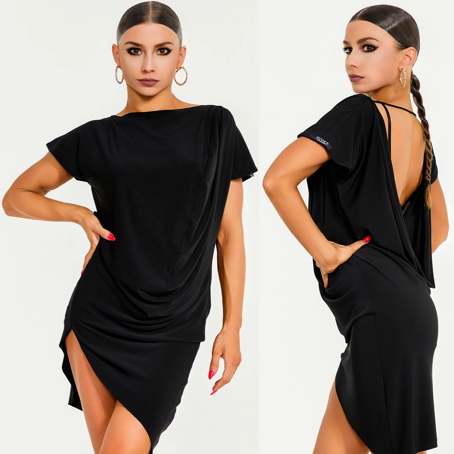 Summer Sexy Latin Dance Dress Women Backless Black Irregular Dress Adult Rumba Tango Dance Costume Practice Clothing DNV23505
Summer Sexy Latin Dance Dress Women Backless Black Irregular Dress Adult Rumba Tango Dance Costume Practice Clothing DNV23505