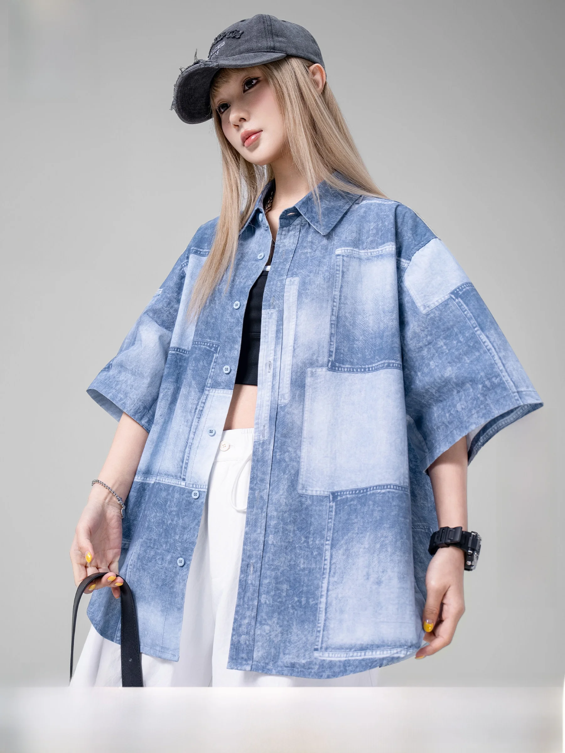 Loose Fit Unisex Denim Short Sleeve Shirt Summer New Style Casual Fashion T-Shirt Jacket Breathable Comfortable Cotton Material
Loose Fit Unisex Denim Short Sleeve Shirt Summer New Style Casual Fashion T-Shirt Jacket Breathable Comfortable Cotton Material