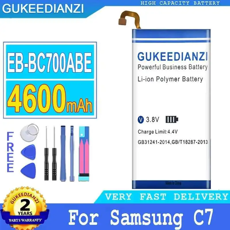 Battery EB-BC700ABE 4600mAh For Samsung Galaxy C7 SM-C7010 Duos C7018 C7 Pro Duos SM-C701F DS TD-Lte SM-C7000 EB BC700ABE
Battery EB-BC700ABE 4600mAh For Samsung Galaxy C7 SM-C7010 Duos C7018 C7 Pro Duos SM-C701F DS TD-Lte SM-C7000 EB BC700ABE