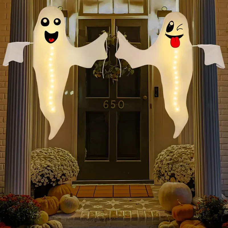 Hanging Ghost with Lights Large Spooky Outdoor Tree Wrap Ghost Decoration for Halloween Party Lawn Haunted House Props Supplies
Hanging Ghost with Lights Large Spooky Outdoor Tree Wrap Ghost Decoration for Halloween Party Lawn Haunted House Props Supplies