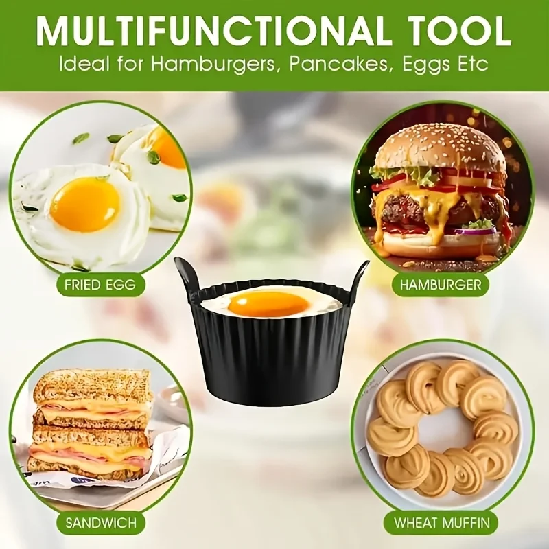 4-Piece Silicone Air Fryer Molds/Mousse Cake Cups/Non-stick and Reusable/Suitable for Boiling Eggs, Making Waffles, etc.
4-Piece Silicone Air Fryer Molds/Mousse Cake Cups/Non-stick and Reusable/Suitable for Boiling Eggs, Making Waffles, etc.