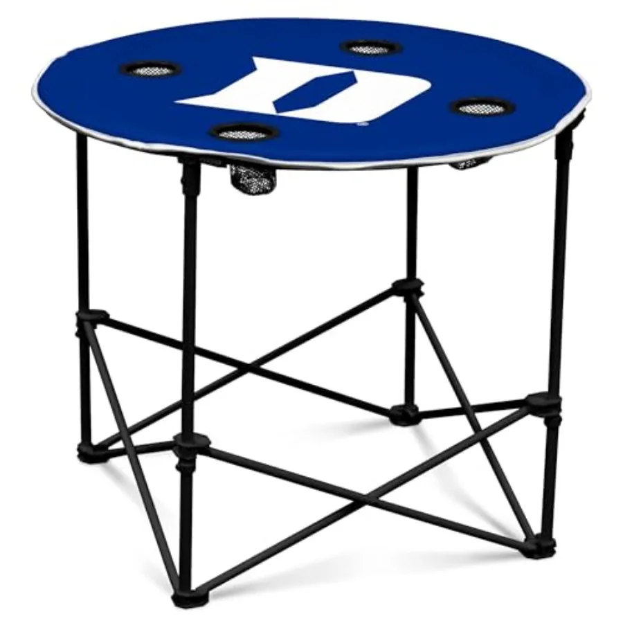 Duke Blue Devils D Logo Round Tailgating Table Portable with Foldable Legs 4 Cup Holders Powder-Coated Steel and 27.6" Surface
Duke Blue Devils D Logo Round Tailgating Table Portable with Foldable Legs 4 Cup Holders Powder-Coated Steel and 27.6" Surface