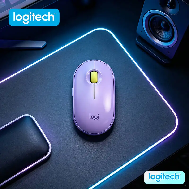 Logitech M350 Pebble Office Mouse - Minimalist Design, Quiet Scroll, Dual Mode, 10m Range, Daily Work Study Must-Have