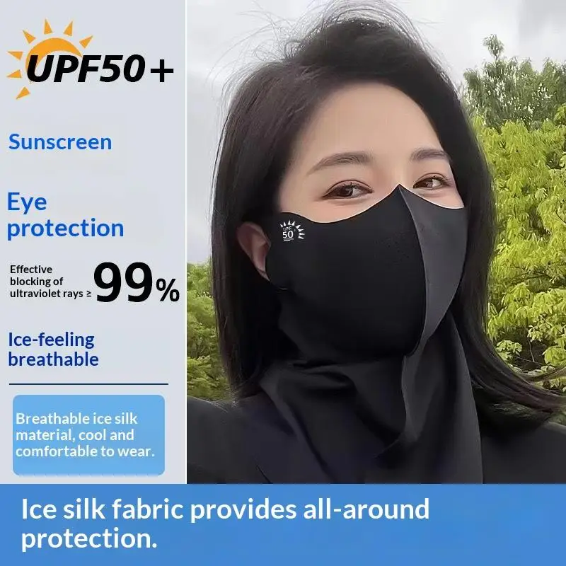 UPF50 Plus Ice Silk Sun Protection Face Mask With Breathable Cool Fabric And Eye Protection Perfect For Outdoor Hiking Cycling
UPF50 Plus Ice Silk Sun Protection Face Mask With Breathable Cool Fabric And Eye Protection Perfect For Outdoor Hiking Cycling