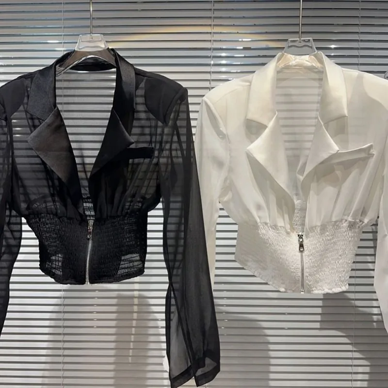 2025 Spring New Slim Elastic Waist Mesh Lightweight Sun Protection Short Jacket Solid Color Casual and Elegant Cardigan
2025 Spring New Slim Elastic Waist Mesh Lightweight Sun Protection Short Jacket Solid Color Casual and Elegant Cardigan