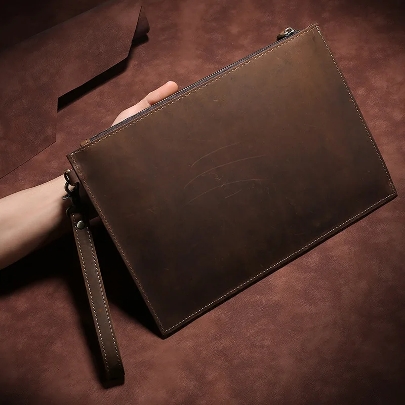 Clutch Bag Man Hand Men Luxury Vintage Crazy Horse Leather Men's Handbag Large Capacity Zipper Wallet Phone Genuine High Quality
Clutch Bag Man Hand Men Luxury Vintage Crazy Horse Leather Men's Handbag Large Capacity Zipper Wallet Phone Genuine High Quality