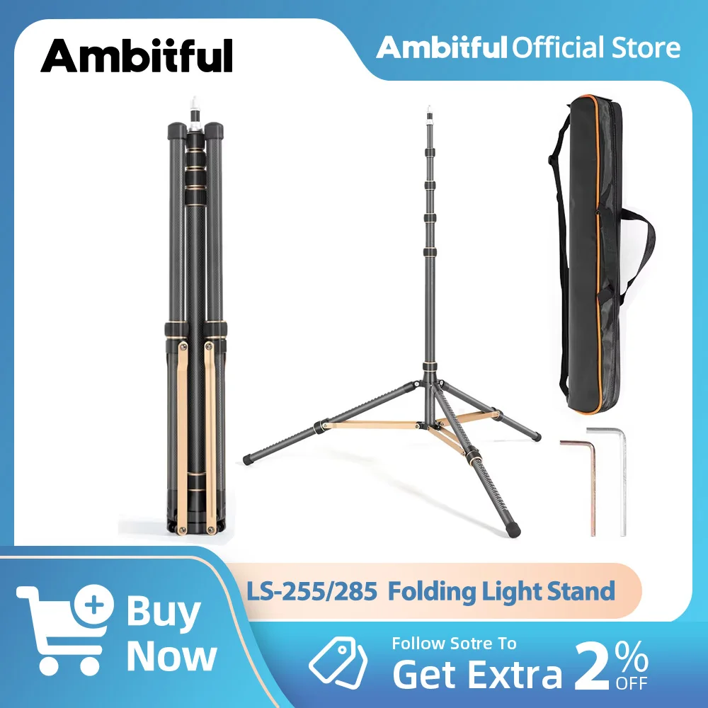 Tripod QZSD LS-255/285 Reverse Folding Light Stand Photography Outdoors Portable 2.2m Aluminum Alloy Carbon Fiber Light Stand
Tripod QZSD LS-255/285 Reverse Folding Light Stand Photography Outdoors Portable 2.2m Aluminum Alloy Carbon Fiber Light Stand