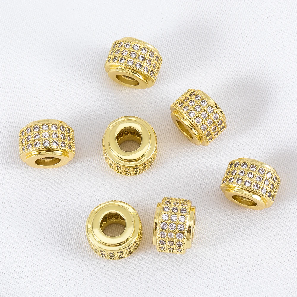 2pcs Rhinestone Inlaid Cylindrical Copper Beads For DIY Exquisite Vintage Bracelets Necklaces Spacer Beads Jewelry Accessories
2pcs Rhinestone Inlaid Cylindrical Copper Beads For DIY Exquisite Vintage Bracelets Necklaces Spacer Beads Jewelry Accessories