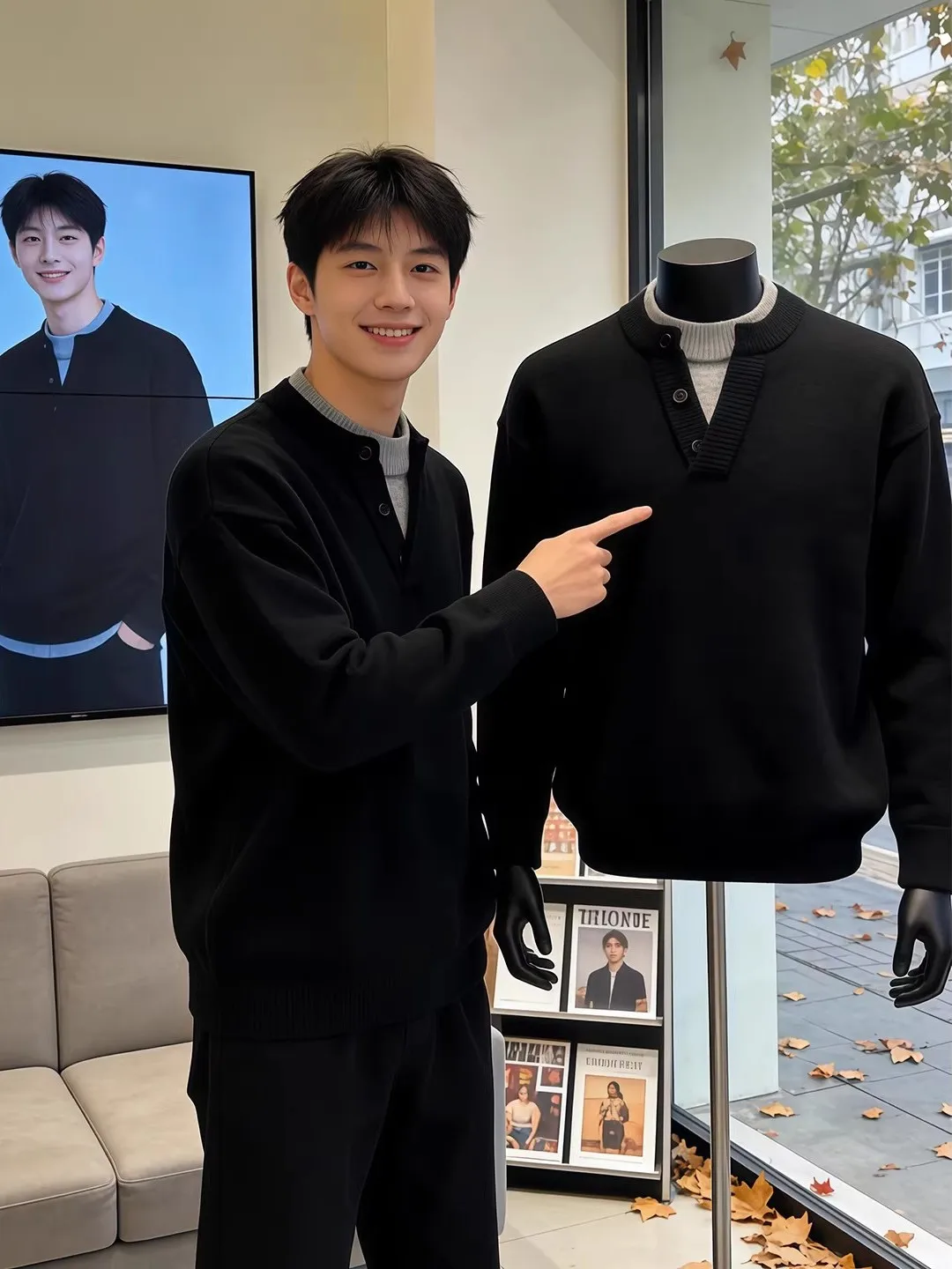 Loose Fit V-Ne Knitwear Bla Fake Two-Piece Men's Winter Casual Comfortable Long Sve T-irt Youth Sle Regular Length
Loose Fit V-Ne Knitwear Bla Fake Two-Piece Men's Winter Casual Comfortable Long Sve T-irt Youth Sle Regular Length