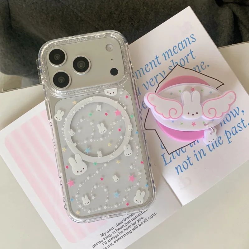 Cartoon angel wings Miffy Magnetic Star Miffy Sparkling Magsafe Wireless Charge Phone Case For iPhone 15 16 17 Pro Max Cover
Cartoon angel wings Miffy Magnetic Star Miffy Sparkling Magsafe Wireless Charge Phone Case For iPhone 15 16 17 Pro Max Cover