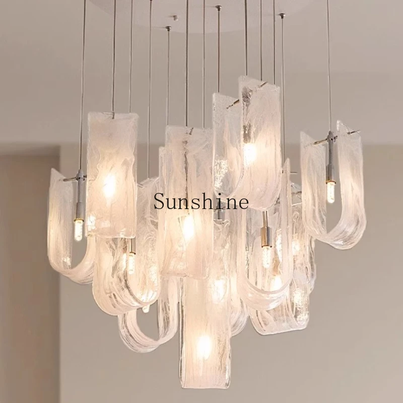 Cloud glass chandelier design French cream living room light luxury dining room lamps
Cloud glass chandelier design French cream living room light luxury dining room lamps