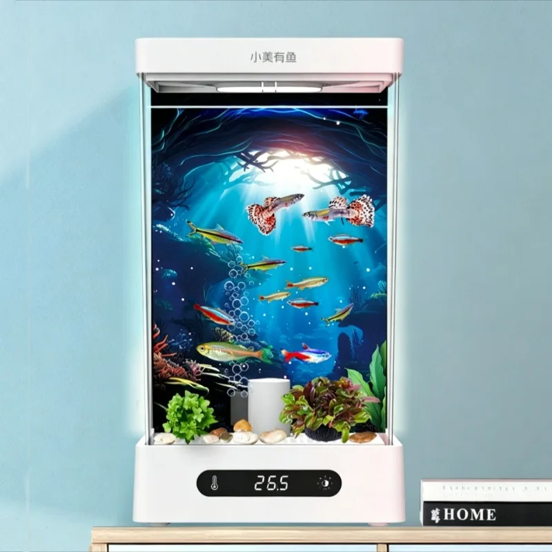 Smart Fish Tank RGB Light Small Creative Desktop Betta Aquarium Constant Temperature Heating Fishbowl Home Decorative Aquariums
Smart Fish Tank RGB Light Small Creative Desktop Betta Aquarium Constant Temperature Heating Fishbowl Home Decorative Aquariums