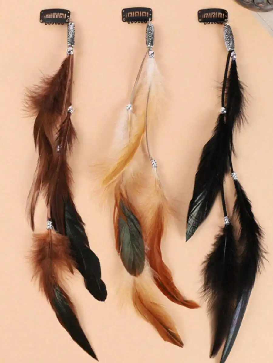 Bohemian Vintage Artificial Feather Hair Clip Barrette Claw Hair Accessory
Bohemian Vintage Artificial Feather Hair Clip Barrette Claw Hair Accessory