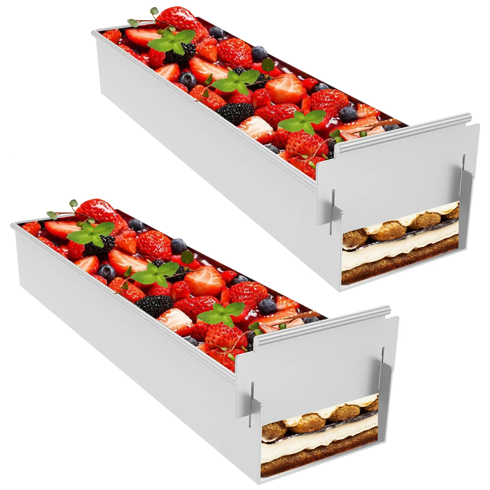 2Pcs Rectangle Cake Mold Non stick Aluminum Alloy Pan Cake Baking Tray Heat Resistant Cheesecake Baking Mold Dessert Tool
2Pcs Rectangle Cake Mold Non stick Aluminum Alloy Pan Cake Baking Tray Heat Resistant Cheesecake Baking Mold Dessert Tool