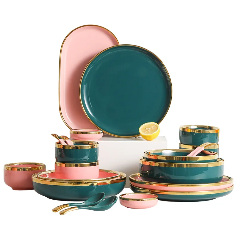 Ceramic Bowls and Plates Tableware Set Ceramic Tableware Deluxe Bone China Custom Logo Pink Green Carton European Low
Ceramic Bowls and Plates Tableware Set Ceramic Tableware Deluxe Bone China Custom Logo Pink Green Carton European Low