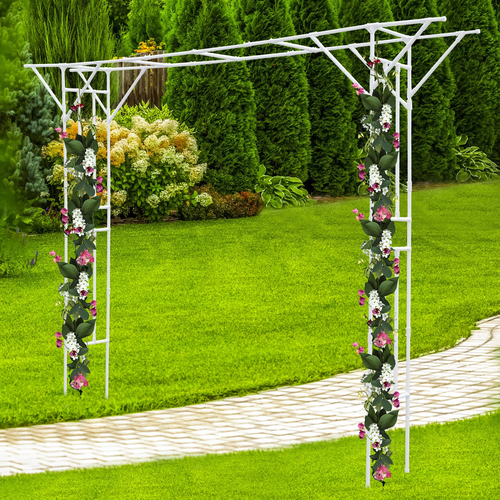 Outdoor Garden Arch Arbor Arbour Metal Garden Trellis for Climbing Plants Outdoor Pergola Trellis
Outdoor Garden Arch Arbor Arbour Metal Garden Trellis for Climbing Plants Outdoor Pergola Trellis