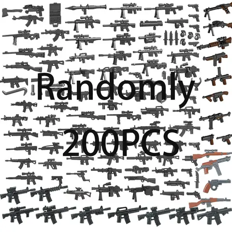 MOC Military Building Blocks Figurine Weapons Accessories BAR MP40 Machine Gun Antitank Grenade Thompson Pieces Gifts For Boys