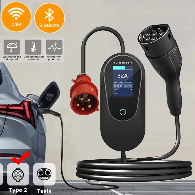 Зарядное устройство для электромобилей 22 кВт, 32 А, портативное, 3-фазное, быстрая зарядка с 5-контактным разъемом CEE, зарядное устройство для электромобилей IEC 62196-2, зарядная станция для электромобилей
Зарядное устройство для электромобилей 22 кВт, 32 А, портативное, 3-фазное, быстрая зарядка с 5-контактным разъемом CEE, зарядное устройство для электромобилей IEC 62196-2, зарядная станция для электромобилей