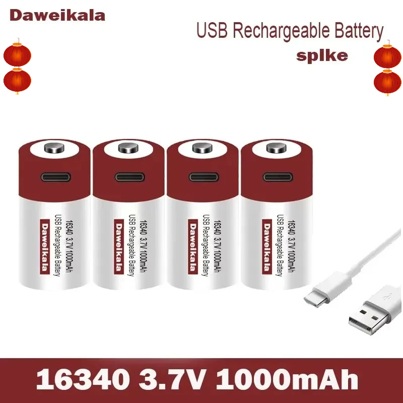 1-10pcs new USB fast charging battery SHSEJA CR123A 123A CR123 ICR 16340 3.7V lithium-ion battery at 1000mAh
1-10pcs new USB fast charging battery SHSEJA CR123A 123A CR123 ICR 16340 3.7V lithium-ion battery at 1000mAh