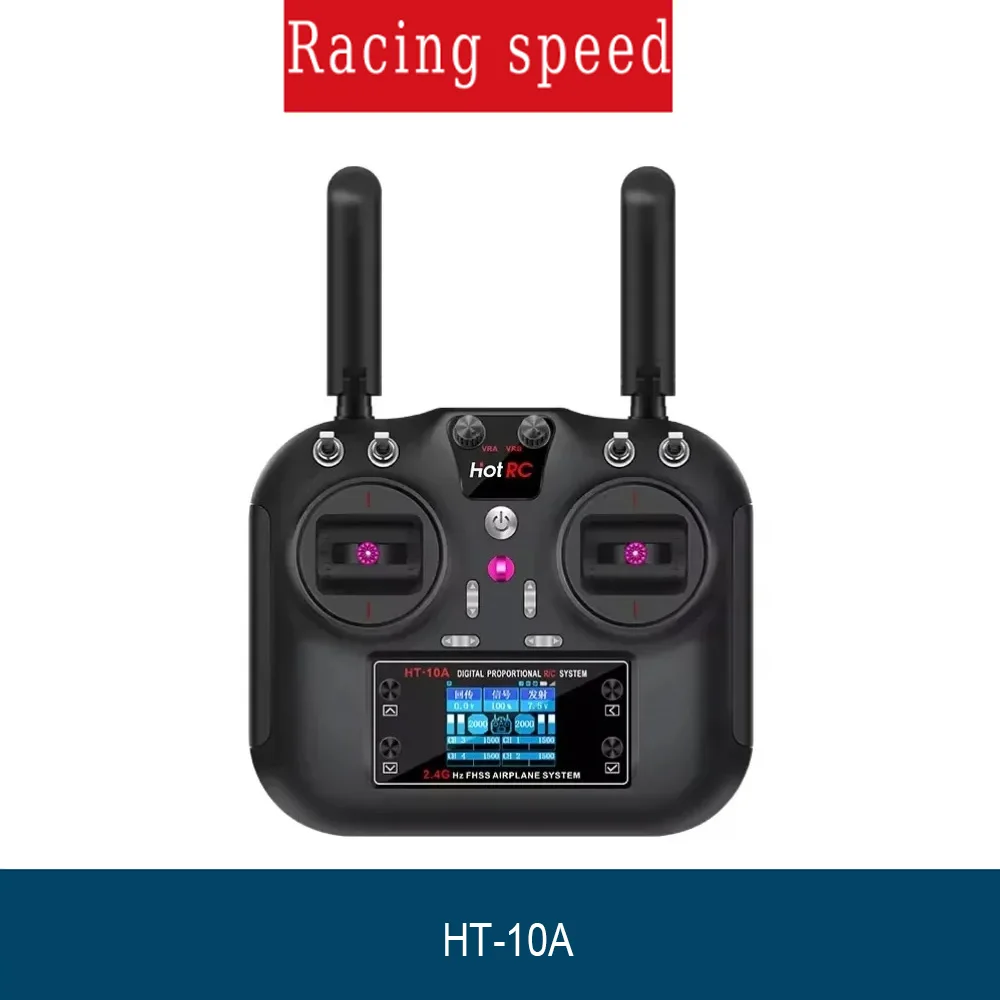Hotrc HT - 10A 2.4G 10CH Transmitter & Receiver Combo - F10A - Compatible with RC Aircraft/Boat/Drone, 2.4G FHSS, 800m Range
Hotrc HT - 10A 2.4G 10CH Transmitter & Receiver Combo - F10A - Compatible with RC Aircraft/Boat/Drone, 2.4G FHSS, 800m Range