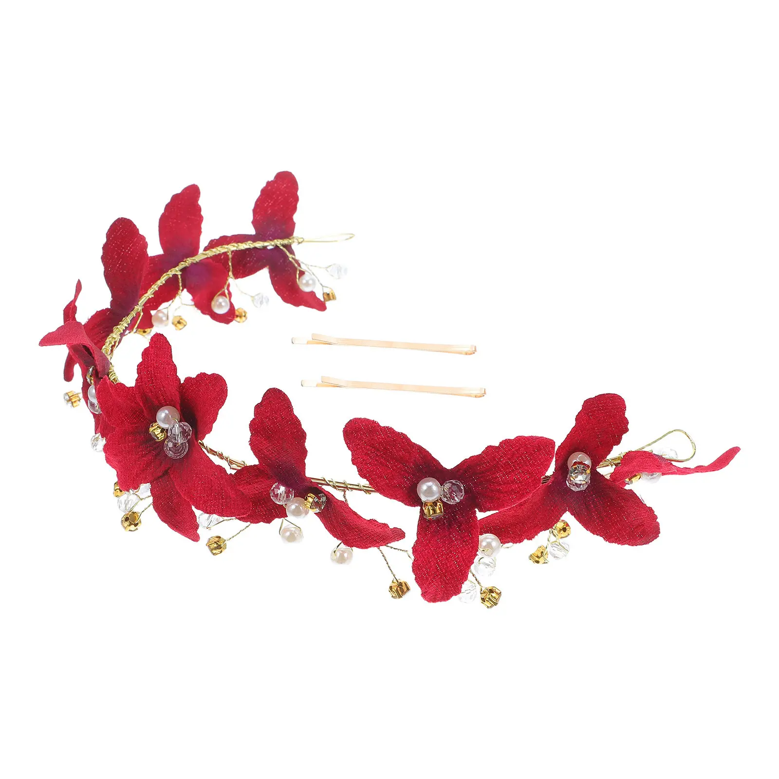 Red Crystal Bridal Headband Sparkling Rhinestones Delicate Floral Motif Lightweight Comfortable Wedding Headdress Bride
Red Crystal Bridal Headband Sparkling Rhinestones Delicate Floral Motif Lightweight Comfortable Wedding Headdress Bride