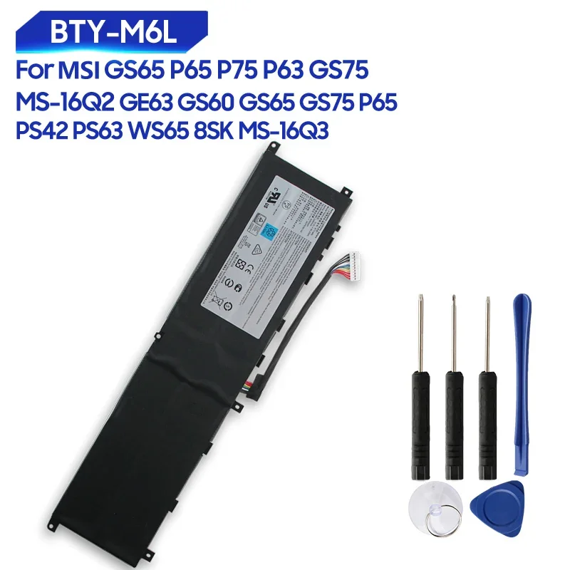 Новый сменный аккумулятор для MSI GS65 P65 P75 P63 GS75 MS-16Q2 GE63 GS60 GS65 GS75 P65 PS42 PS63 WS65 8SK BTY-M6L MS-16Q3 MS-16Q4
Новый сменный аккумулятор для MSI GS65 P65 P75 P63 GS75 MS-16Q2 GE63 GS60 GS65 GS75 P65 PS42 PS63 WS65 8SK BTY-M6L MS-16Q3 MS-16Q4