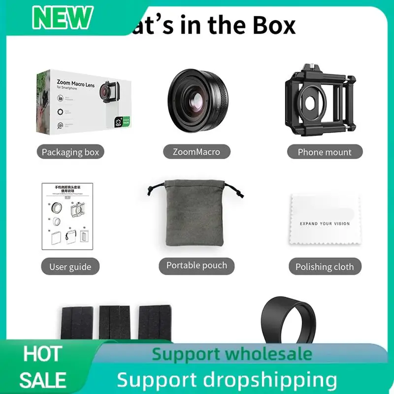 Solid ZM100MM Lens Zoom Macro 20X Lens Telephoto Macro Magnifier +Macro Lens Fill Light 3 Colors 5 Levels 2700K-6500K For Phone
Solid ZM100MM Lens Zoom Macro 20X Lens Telephoto Macro Magnifier +Macro Lens Fill Light 3 Colors 5 Levels 2700K-6500K For Phone
