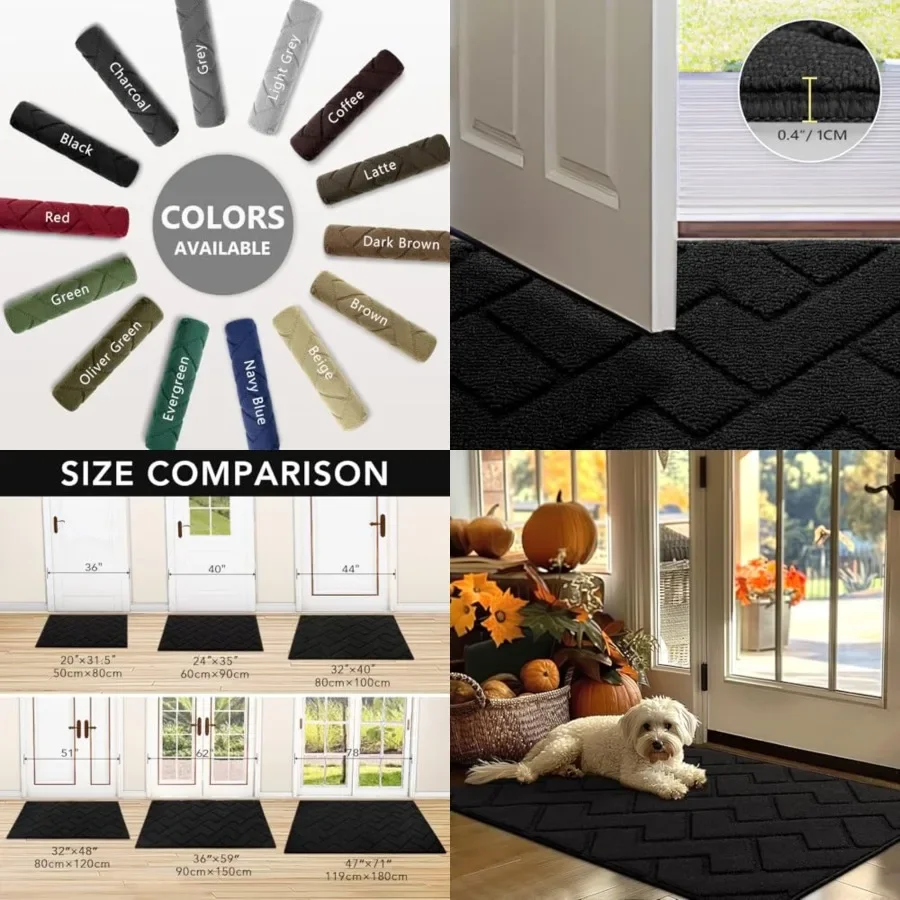 Indoor Door Mat, Non Slip Door Mats, Front Back Door Mat Rubber Backing, Absorbent Resist Dirt Entrance Inside Floor Mats for E
Indoor Door Mat, Non Slip Door Mats, Front Back Door Mat Rubber Backing, Absorbent Resist Dirt Entrance Inside Floor Mats for E