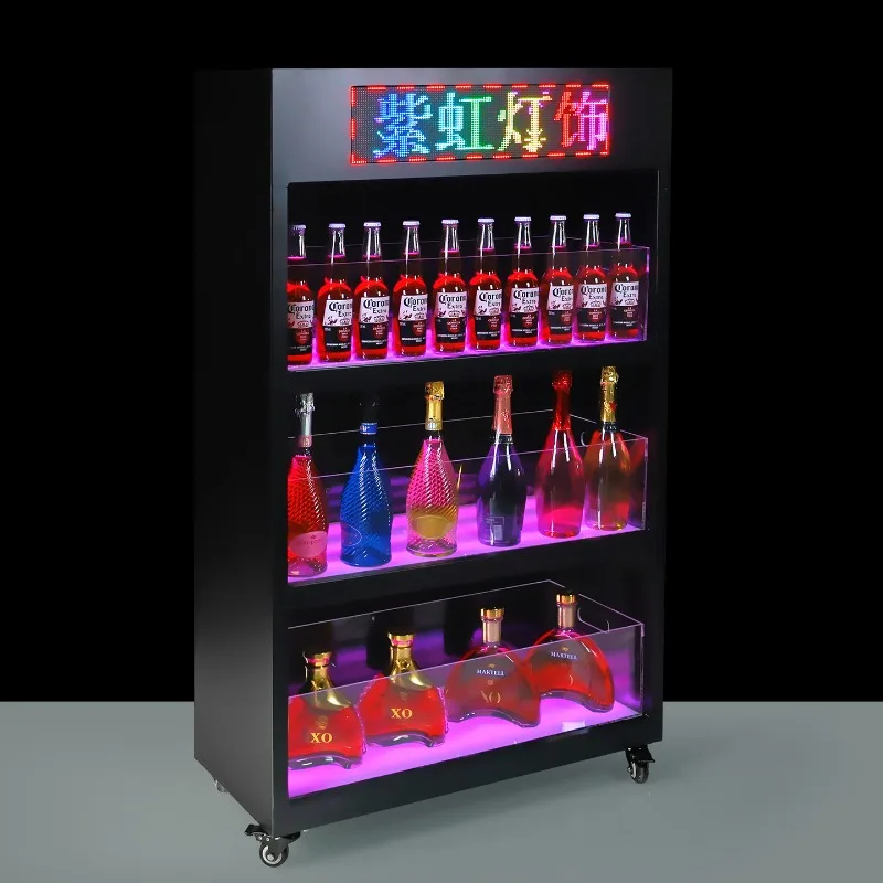Bar LED display luminous wine cabinet two-layer three-layer foreign wine cabinet red wine champagne display cabinet beer mobile
Bar LED display luminous wine cabinet two-layer three-layer foreign wine cabinet red wine champagne display cabinet beer mobile