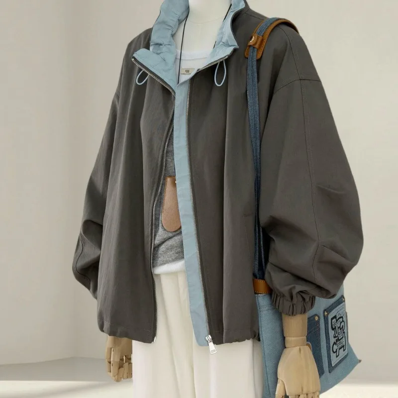 Women Clothing Autumn Winter Fashion Simplicity Zipper Solid Color Female Fashionable Young Style Appear Thin Loose Cardigan Coa
Women Clothing Autumn Winter Fashion Simplicity Zipper Solid Color Female Fashionable Young Style Appear Thin Loose Cardigan Coa