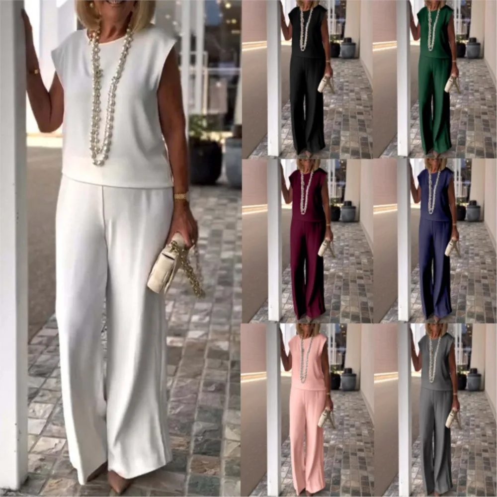 2026 Casual Two Piece Outfits New In Matching Sets 2 Pieces Set For Woman Simple Style All-match Homewear Solid Color Round Neck
2026 Casual Two Piece Outfits New In Matching Sets 2 Pieces Set For Woman Simple Style All-match Homewear Solid Color Round Neck