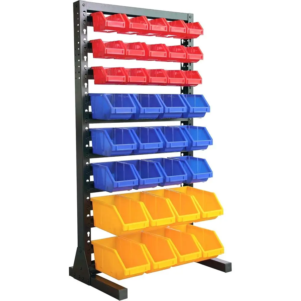 Стеллаж из прочной стали с 70 пластиковыми контейнерами, 8-ярусная система хранения, серый цвет
Стеллаж из прочной стали с 70 пластиковыми контейнерами, 8-ярусная система хранения, серый цвет