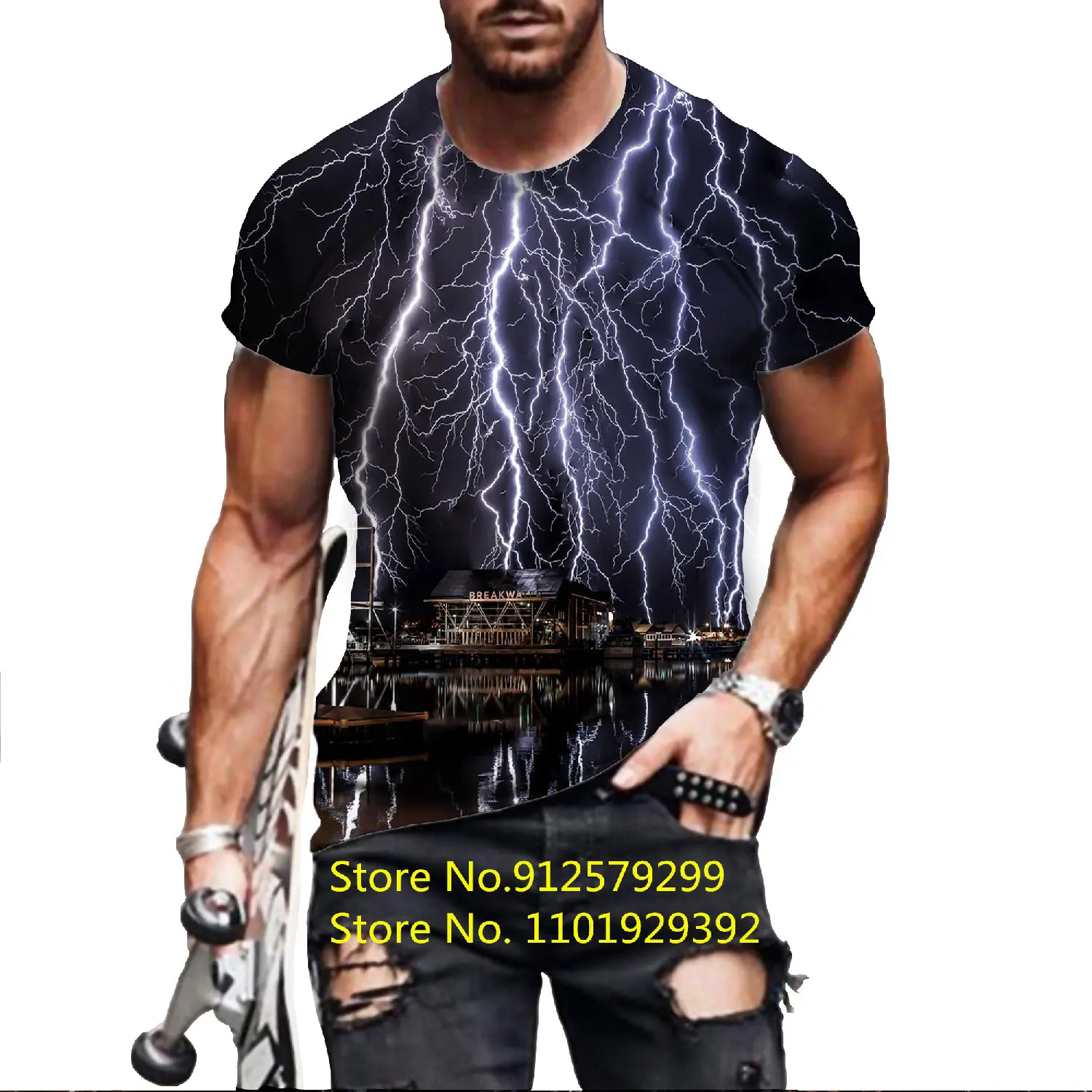 2023 Men's Summer Short Sleeve Lightning 3D Printing Men's T-shirt Harajuku Cool Fashion Streetwear Tee
2023 Men's Summer Short Sleeve Lightning 3D Printing Men's T-shirt Harajuku Cool Fashion Streetwear Tee