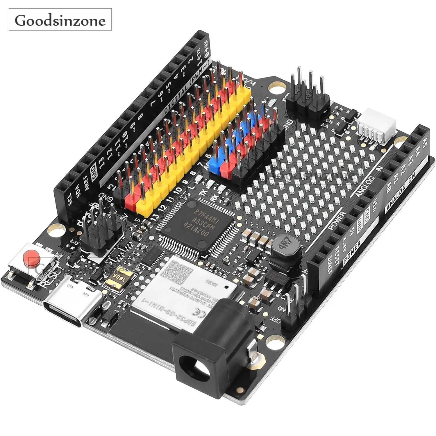 UNO R4 Minima WiFi Development Board for Arduino, USB-C ESP32-S3-MINI Programming Learning Controller Core Board, 12x8 LEDs
UNO R4 Minima WiFi Development Board for Arduino, USB-C ESP32-S3-MINI Programming Learning Controller Core Board, 12x8 LEDs