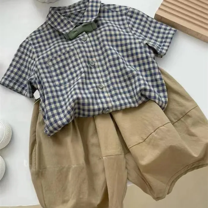 Футболка и штаны Zhongda детские, модный свободный комплект для мальчиков, в Корейском стиле, с коротким рукавом, лето 
Футболка и штаны Zhongda детские, модный свободный комплект для мальчиков, в Корейском стиле, с коротким рукавом, лето