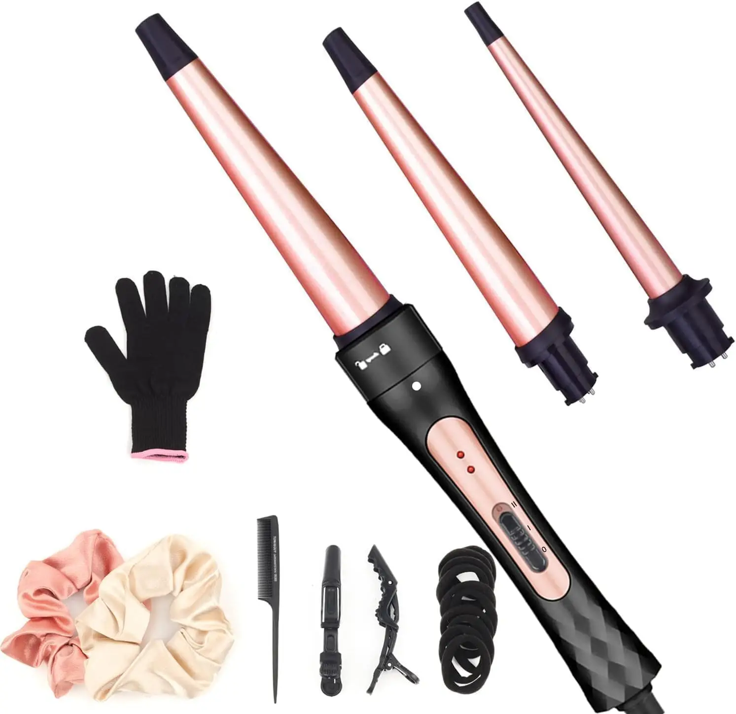 Curling Iron Wand Set, Curling Wand 3 in 1 Hair Curling Wands Interchangeable Ceramic 0.35-1.25inch Barrel Hair Curler, with Heat Resistant Glove
Curling Iron Wand Set, Curling Wand 3 in 1 Hair Curling Wands Interchangeable Ceramic 0.35-1.25inch Barrel Hair Curler, with Heat Resistant Glove