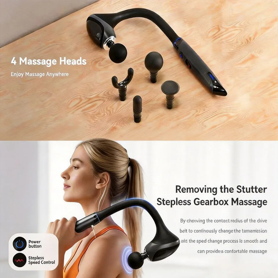 Arm-type Fascia Gun Long Handle Multi-frequency 7-shaped Back Massager Detachable Electric Brushless Motor 6-speed Timing
Arm-type Fascia Gun Long Handle Multi-frequency 7-shaped Back Massager Detachable Electric Brushless Motor 6-speed Timing