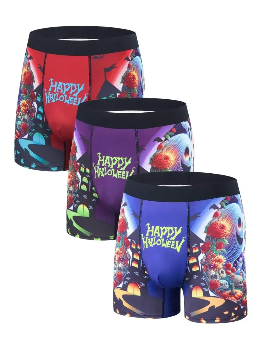 3pcs Mens Halloween Print Slim Fit Boxer Briefs Comfortable Underwear
3pcs Mens Halloween Print Slim Fit Boxer Briefs Comfortable Underwear