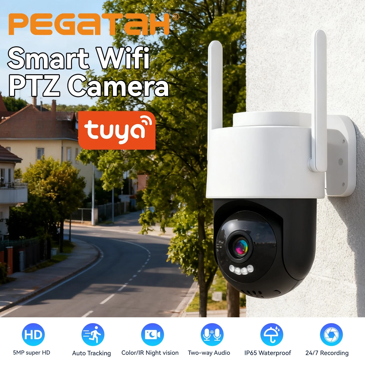 Уличная беспроводная PTZ Wi-Fi IP-камера Tuya APP 1080P 2MP с цветным ночным видением и автоматическим отслеживанием для систем безопасности и видеонаблюдения
Уличная беспроводная PTZ Wi-Fi IP-камера Tuya APP 1080P 2MP с цветным ночным видением и автоматическим отслеживанием для систем безопасности и видеонаблюдения