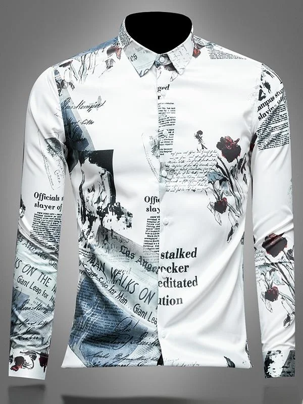 Ele White Long Sve Printed Casual irt for Men Slim Fit Busin Faion Spring Autumn New Sle Chinese Manufacturer
Ele White Long Sve Printed Casual irt for Men Slim Fit Busin Faion Spring Autumn New Sle Chinese Manufacturer