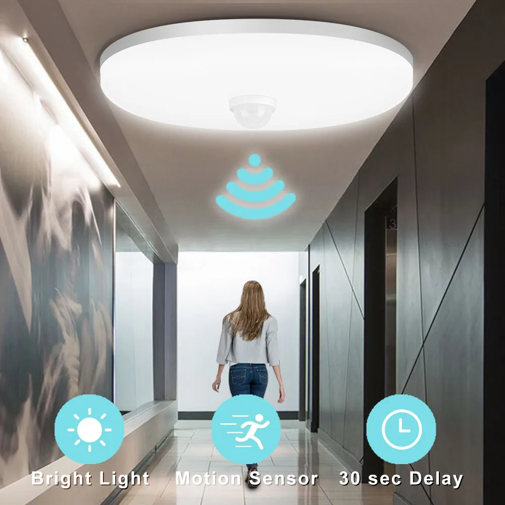 Ceiling Lamp PIR Motion Sensor Led Ceiling Light Fixture 12/18/15/20/30/40W Energy Saving Modern Ceiling Lamps For Living Room
Ceiling Lamp PIR Motion Sensor Led Ceiling Light Fixture 12/18/15/20/30/40W Energy Saving Modern Ceiling Lamps For Living Room