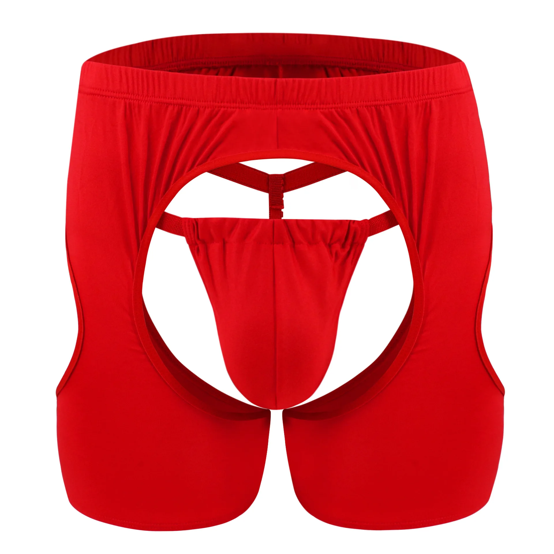 Men's Open-Crotch T-Back Thong with Detachable Leg Straps, Sexy Lingerie Set
Men's Open-Crotch T-Back Thong with Detachable Leg Straps, Sexy Lingerie Set