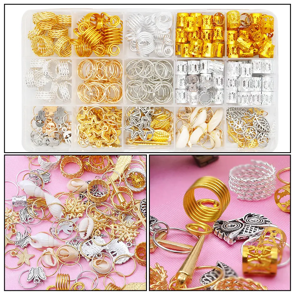 280Pcs Hair Jewelry Rings Set Stylish Dreadlocks Braiding Rings DIY Hair Tube Accessories for Long Short Curly Straight Mats
280Pcs Hair Jewelry Rings Set Stylish Dreadlocks Braiding Rings DIY Hair Tube Accessories for Long Short Curly Straight Mats