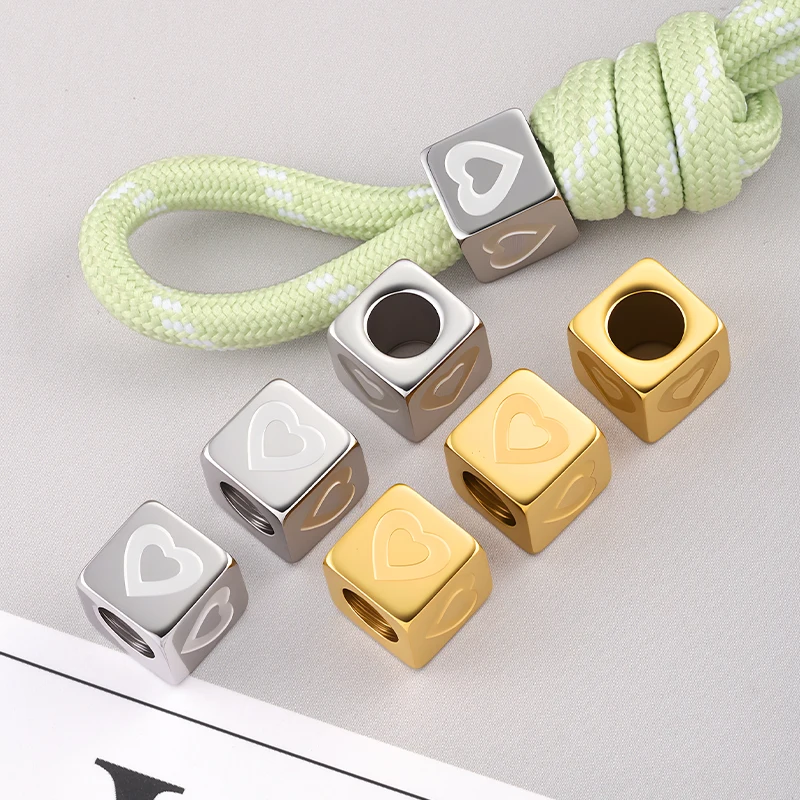5pcs Stainless Steel Square 18k Gold Polished Heart Loose Bead for Jewelry Making Diy Charms Bracelet Necklace Accessories
5pcs Stainless Steel Square 18k Gold Polished Heart Loose Bead for Jewelry Making Diy Charms Bracelet Necklace Accessories