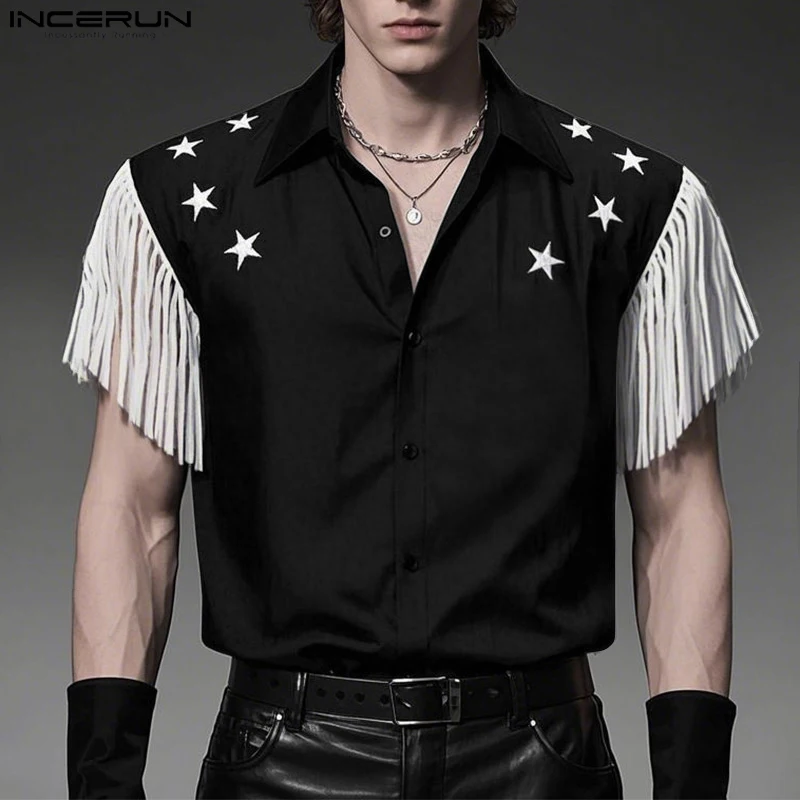 INCERUN Men Shirt Lapel Sleeveless Button Tassel Patchwork Oversize Men Clothing Summer Streetwear 2025 Fashion Camisas Tops
INCERUN Men Shirt Lapel Sleeveless Button Tassel Patchwork Oversize Men Clothing Summer Streetwear 2025 Fashion Camisas Tops