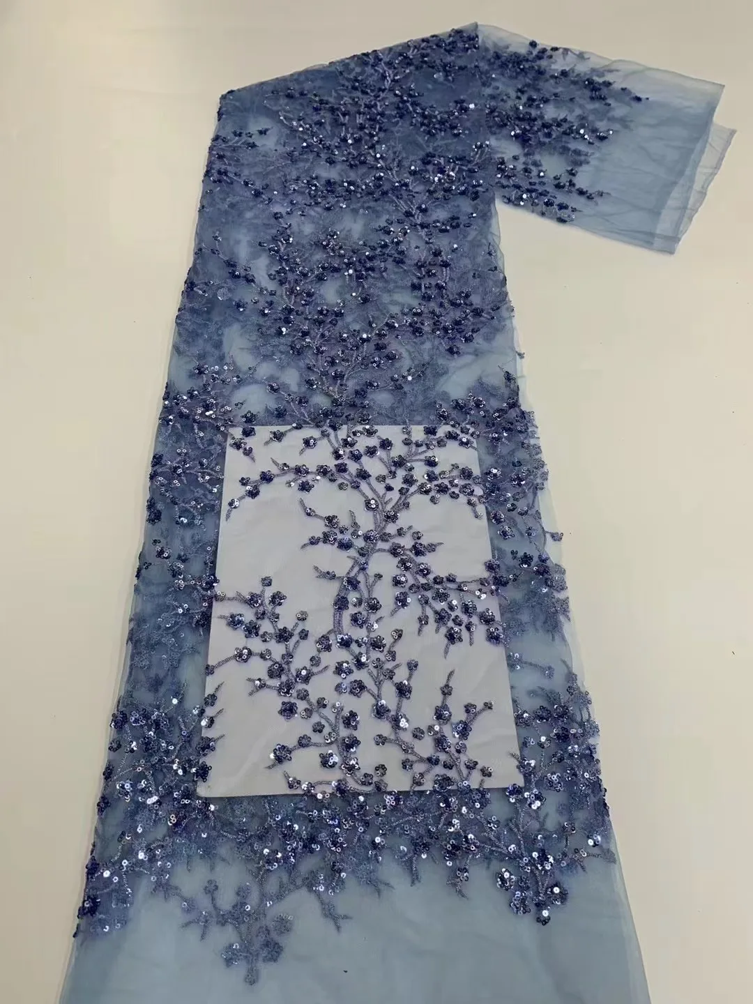 Sky blue African Sequins Tulle Mesh Lace Fabric 2023 High Quality Lace Nigerian Net Lace Fabrics For Women Party Wedding
Sky blue African Sequins Tulle Mesh Lace Fabric 2023 High Quality Lace Nigerian Net Lace Fabrics For Women Party Wedding