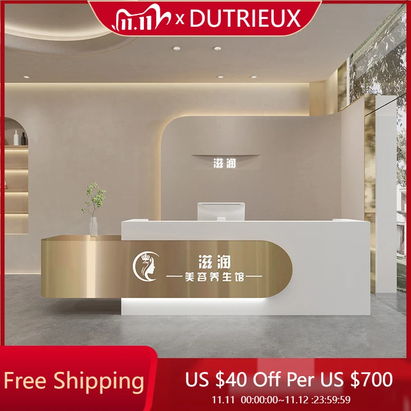 Beauty Salon Luxury Reception Desks High-end Light Luxury Modern Design Reception Desks White Desk Escrivaninha Office Furniture
Beauty Salon Luxury Reception Desks High-end Light Luxury Modern Design Reception Desks White Desk Escrivaninha Office Furniture