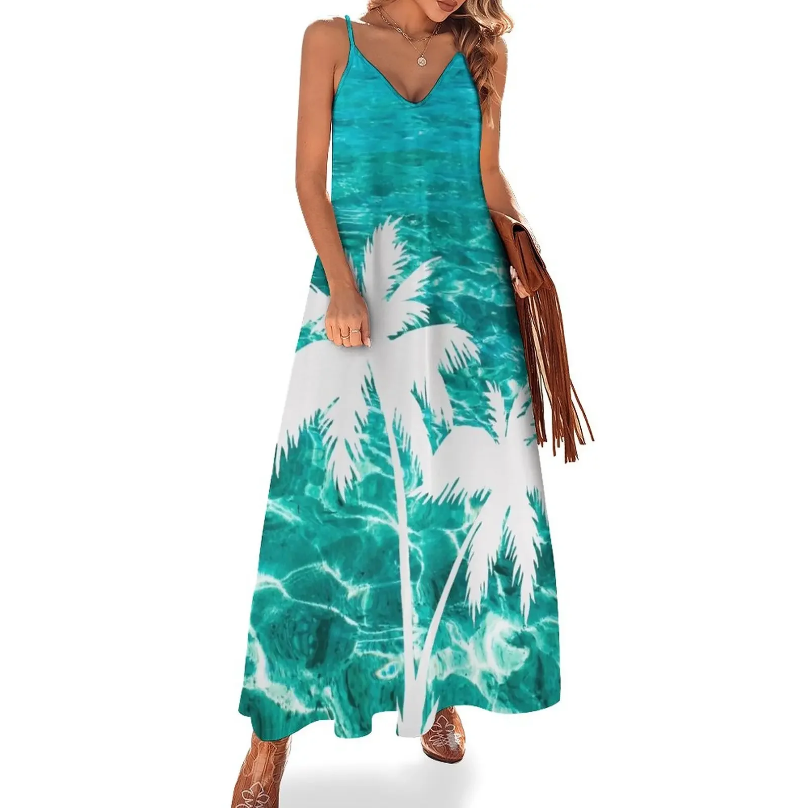White Palm Trees Blue Ocean Sleeveless Dress Female dress Clothing female elegant evening dresses for women 2025 Dress
White Palm Trees Blue Ocean Sleeveless Dress Female dress Clothing female elegant evening dresses for women 2025 Dress